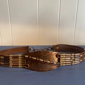 Vintage A. Ravid NY Copper and Leather Belt size M/L
